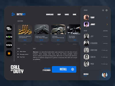 Epic Battlenet Redesign: Unleash Your Gaming Potential 🎮 daily ui daily ui design daily ui shots gaming web design gaming web ui landing page design landing page ui landing page ui design ui ui design ui design inspiration web ui web ui design website ui