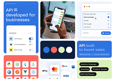 FinTech: API built for businesses to scale api api for businesses branding developers tool finance fintech fintech product visual landing page mobile friendly design responsive website simple ui ux website ui