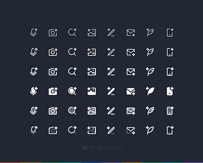 ✨ AI icons. The new icons have arrived. ai artificial intelligence assets icon pack icon set icons line icon mingcute