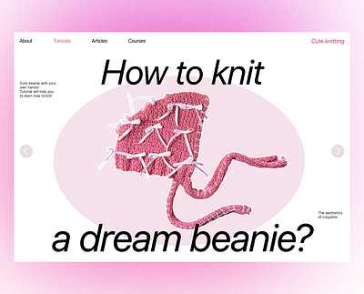 Cute Knitting Website clean cleandesign coquette cute design2024 designtrends figma fonts grid knitting minimalistic pinkdesign ui uidesign uiux vector web webdesign
