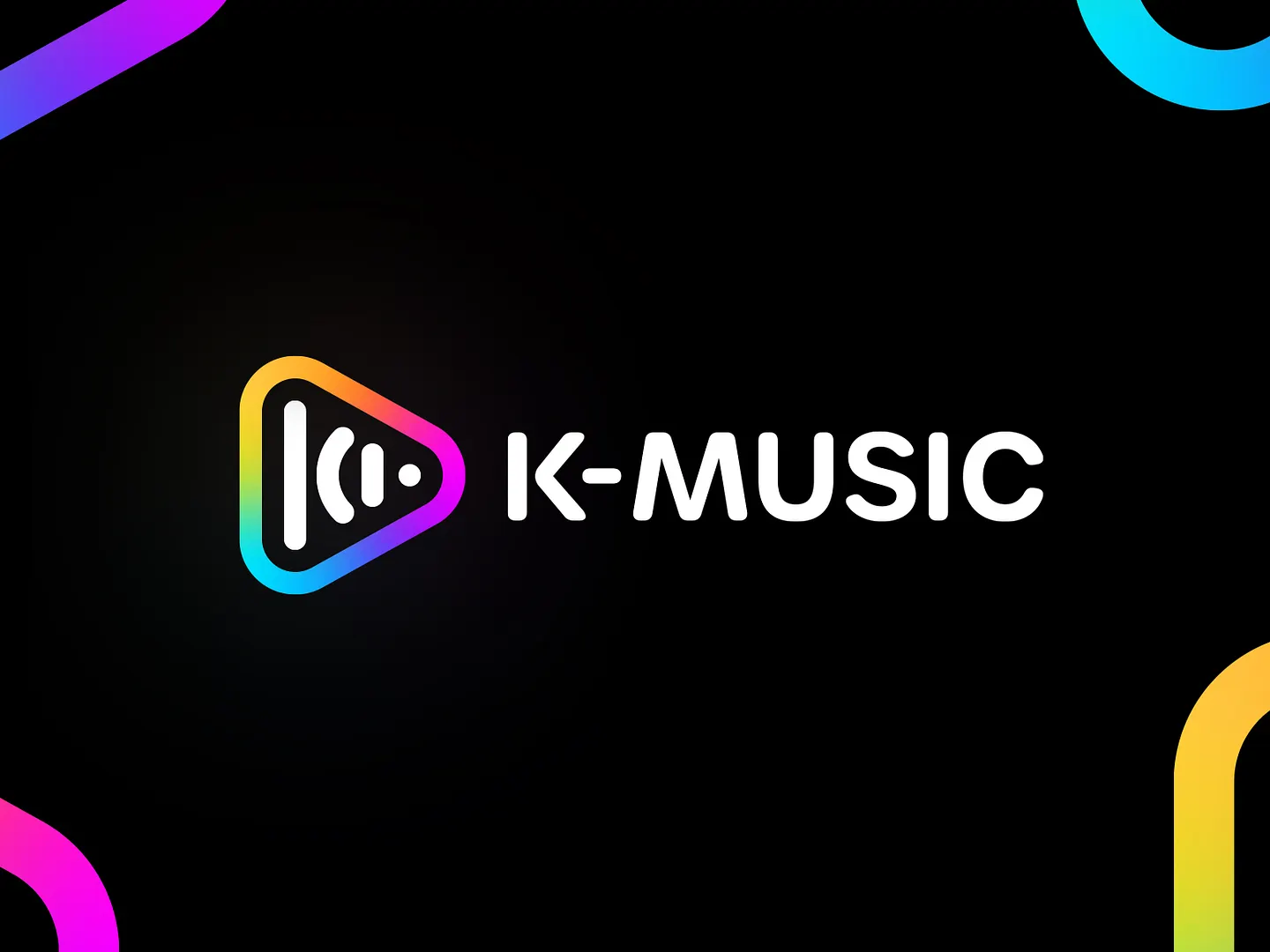 Vibrant K-Music Radio Logo Design for Modern Streaming