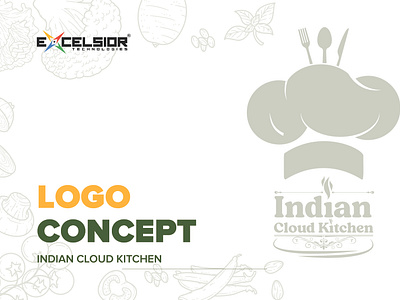 The Indian Cloud Kitchen (ICK) branding graphic design logo ui