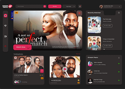 Movie Streaming Site (Ref: Omoni Oboli TV) design graphic design logo typography ui ux