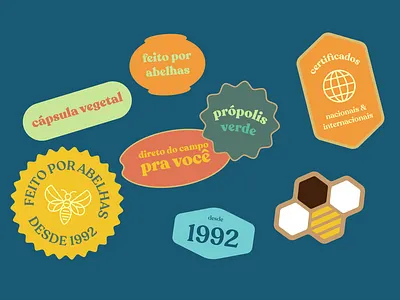 Uniflora stickers abelha bee brand design brand identity branding branding design honey mel sticker tag
