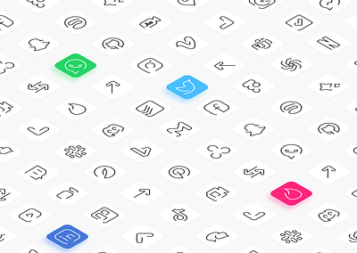 Icon Set design figma figma design icon icon set icons logos one line one line icons oneline icon simple social media social media logo ui ux