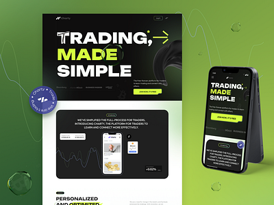 Charty easy trading Website adaptation branding design desktop graphic design illustration logo mobile trading ui uiux ux web design website