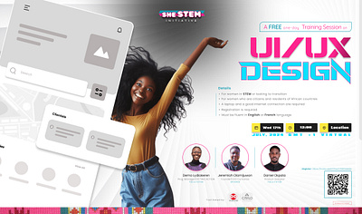 Poster Design For SHE STEM UI/UX Training 2024 design graphic design illustration logo typography