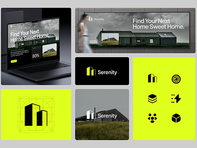 Serenity Visual Identity app branding clean design fireart home icons ui ux web