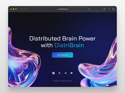 DistriBrain DePIN Chain Web3 3d design animation blockchain branding design ui web design web3