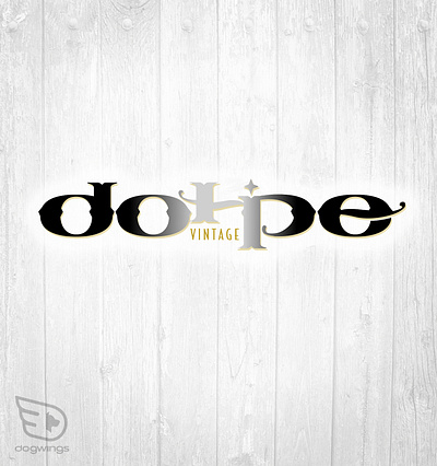 Logo concepts - vintage clothing chipdavid dogwings dope logo vector vintage word mark