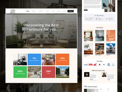 SKN Creative | Funiture Website Design branding cool furniture website furniture landing page furniture uiux furniture website new furniture design website website design