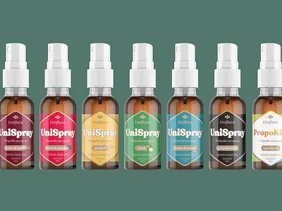 Uniflora spray package branding embalagem honey mel package spray uniflora