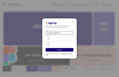 Daily UI Challenge #001 - Sign Up Modal design typography ui ux