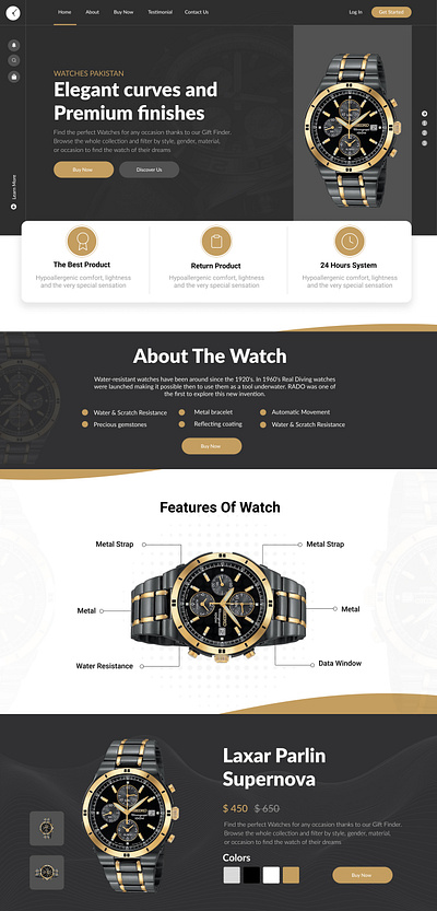 Watch Website Design app branding design graphic design illustration logo typography ui ux vector