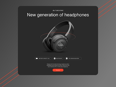 Highlighted Product - JBL website clean design headphones highlighted jbl modern product tech ui ux ui ux design web design website