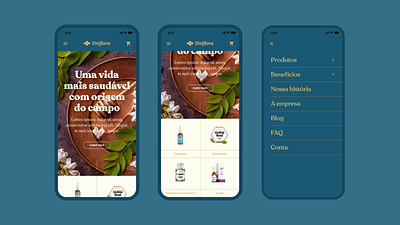 Uniflora mobile web banner home homepage loja menu mobile mockup site store ui uniflora web webdesign