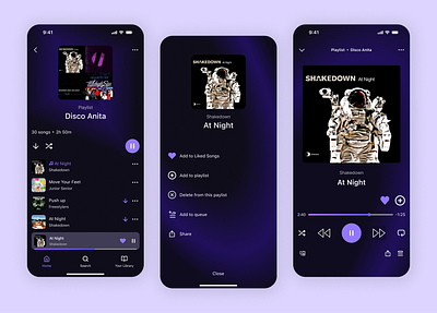 Music app application music spotify uidesign