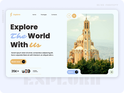 Explora - Landing Page Design graphic design ui uiux ux