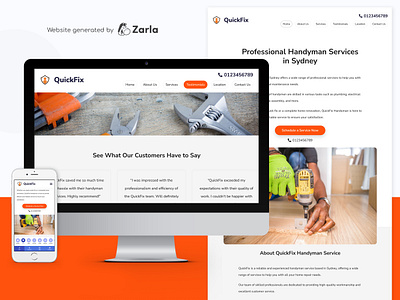 QuickFix - Created with Zarla's AI Website Builder ai website builder carpentry website handyman website home repair website web builder website builder zarla zarla ai website builder zarla web builder