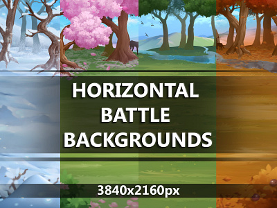 Free 4 Nature Backgrounds for RPG Battle 2d art asset assets background battleground battlegrounds bg craftpix game game assets gamedev illustration indie indie game mmorpg nature pack rpg set