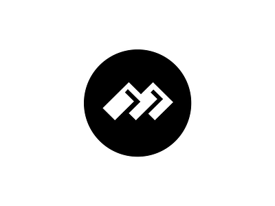 M branding identity logo mark negative space symbol