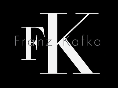 Franz Kafka vs. Calvin Klein branding graphic design logo