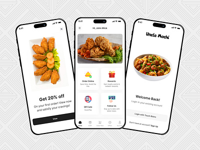 Uncle Mochi app design food app ui design ux