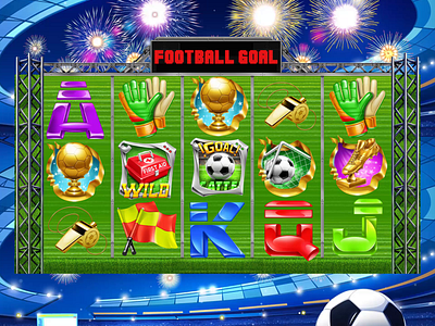 Set of slot characters for the online slot game "Football Goal" animation character animation character design digital art football football slot gambling game art game design game slot graphic design motion graphics slot art slot design slot designer slot game slot machine soccer soccer slot symbols animation