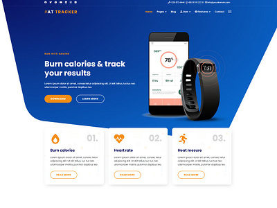 AT Tracker Onepage WordPress Theme app showcase landing page wordpress theme