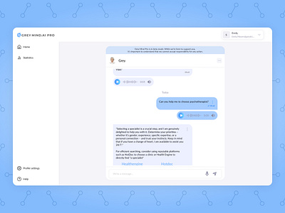 Therapy AI ai project chat bot therapy ai ui design ux