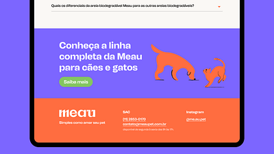 Petlove | Meau Landing page desktop ecommerce landing page loja pet petlove store web webdesign