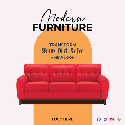 Furniture Social Media Post Design branding design graphic design illustration logo typography vector