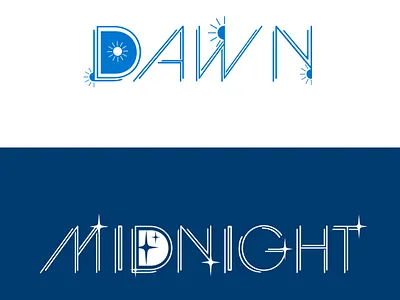 Dawn - Mightnight custom type design font graphic design type typography