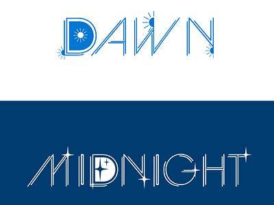 Dawn - Mightnight custom type design font graphic design type typography