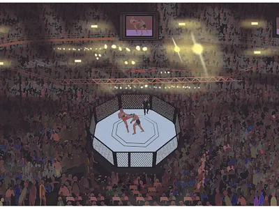 UFC fighting illustration art children book illustration drawing graphic design illustration ufc fight ufc fighting illustration vector art vector illustration
