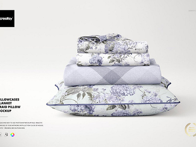 Pillowcases Blanket Pillow Mockup creator custom customizable design designed generator pattern patterns personalized printed smart object surface templates