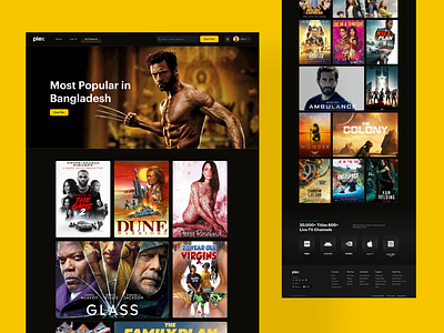 Movie streaming website redesign entertainment landing page live streaming live tv media streaming mobile app movies music streaming online streaming podcast streaming streaming app streaming movie streaming platform streaming web app streaming website ui design ui ux video stream video streaming
