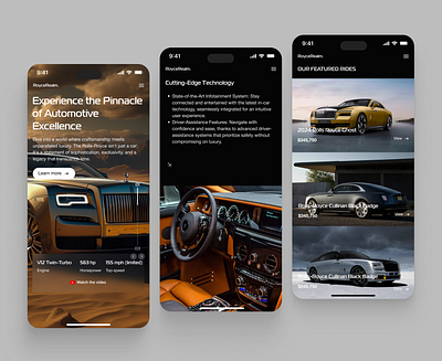 Rolls Realm Web Responsive Design car app car rental cars design interface minimalistic mobileapp product design rental rental app responsive design ui ui design uiux uiux design ux ux design