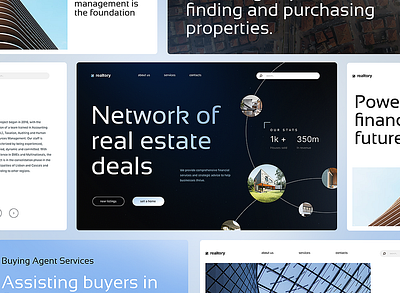 RealEstate Network - Webpage | UI Study #3 branding casestudy graphic design network real estate ui web website