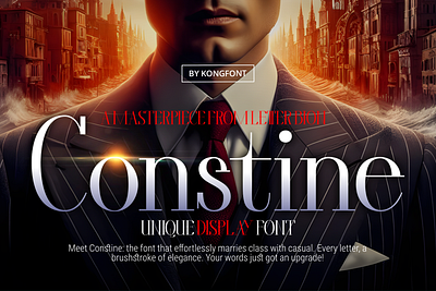 Constine - Unique Classy Serif Font 3d animation branding design font graphic design handwritten illustration italic logo logotype motion graphics script typeface ui