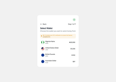 Select Wallet Modal aud modal ngn select wallet ui ui design usd ux ux design wallet