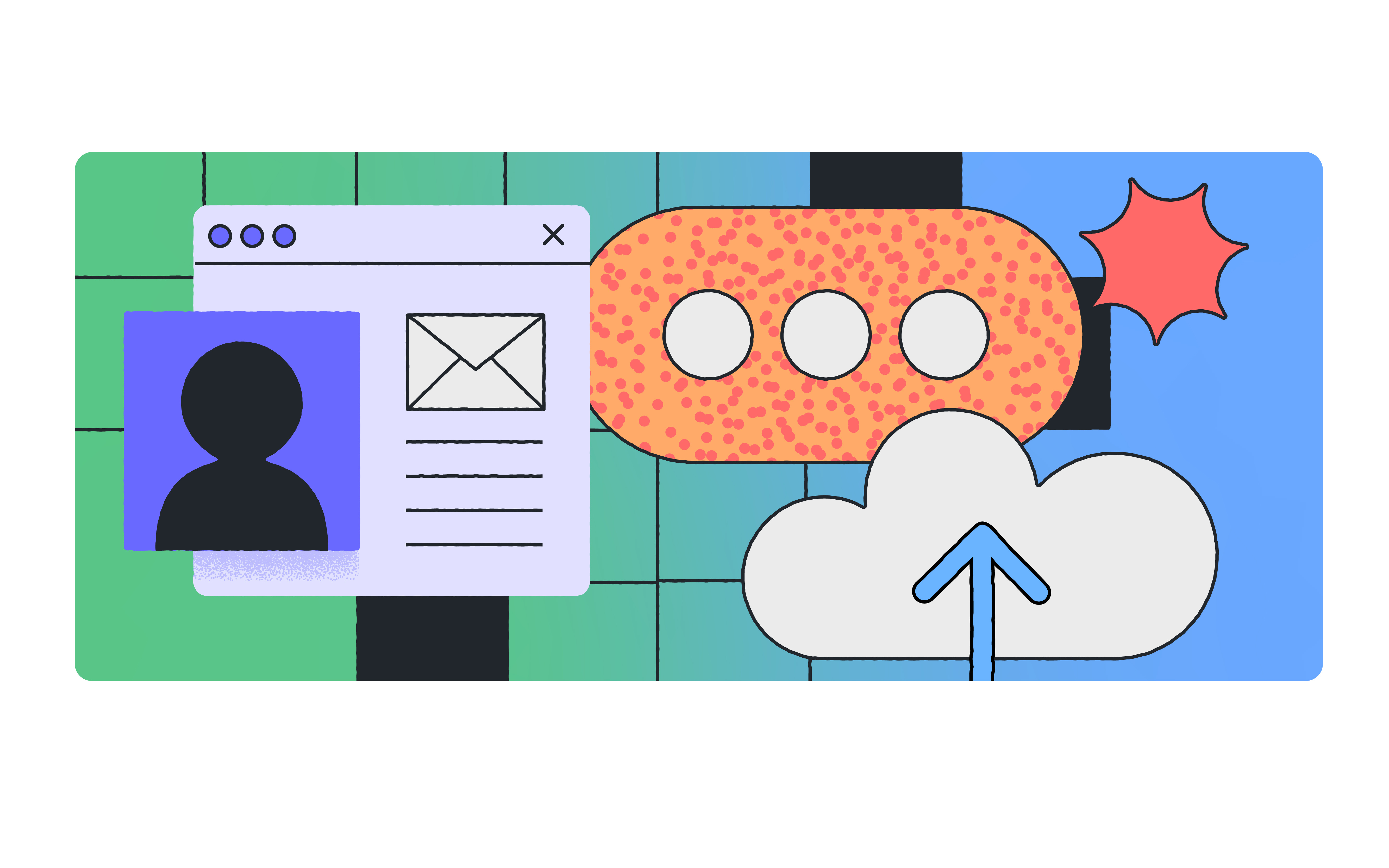 SalesQL notifications branding graphic design illustration ui ux vector