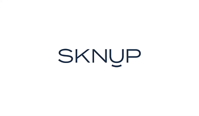 SKNUP aesthetic brand identity branding clinic cosmetic effendy identity lettering logo logo animation logotype medical minimal pastel skincare skinup smile type typography wordmark