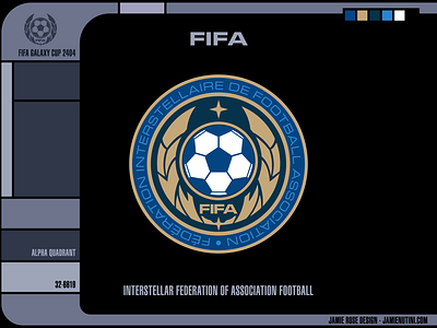 Interstellar Federation of Association Football federation fifa football logo soccer star trek trek ufp united federation of planets