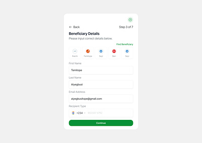 Beneficiary Details Modal ai bank beneficiary beneficiary details fintech ui ui design ux ux design