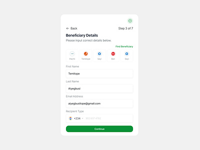 Beneficiary Details Modal ai bank beneficiary beneficiary details fintech ui ui design ux ux design