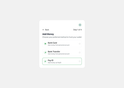 Add Money Modal add money banking finance fintech modal money ui ux