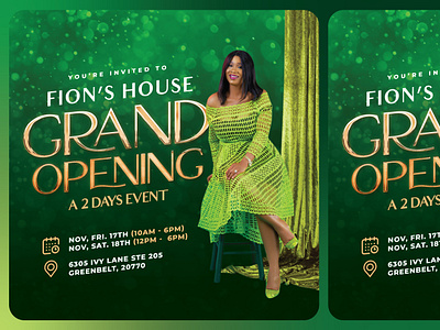 Fion's House - A Grand Opening IV Flyer Design design eflyer flyer graphic design social media