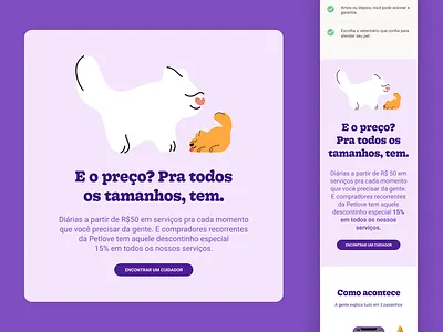 Petlove | DogHero campaign campanha card dog dog hero hero interface landing page mobile pet petlove site ui web webdesign