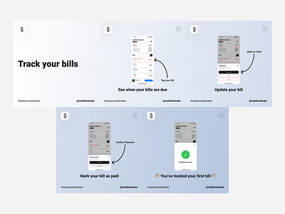 Track your Bills app bank branding business design financial illustration instagram instagram post social media social media post social post ui user interface uxui